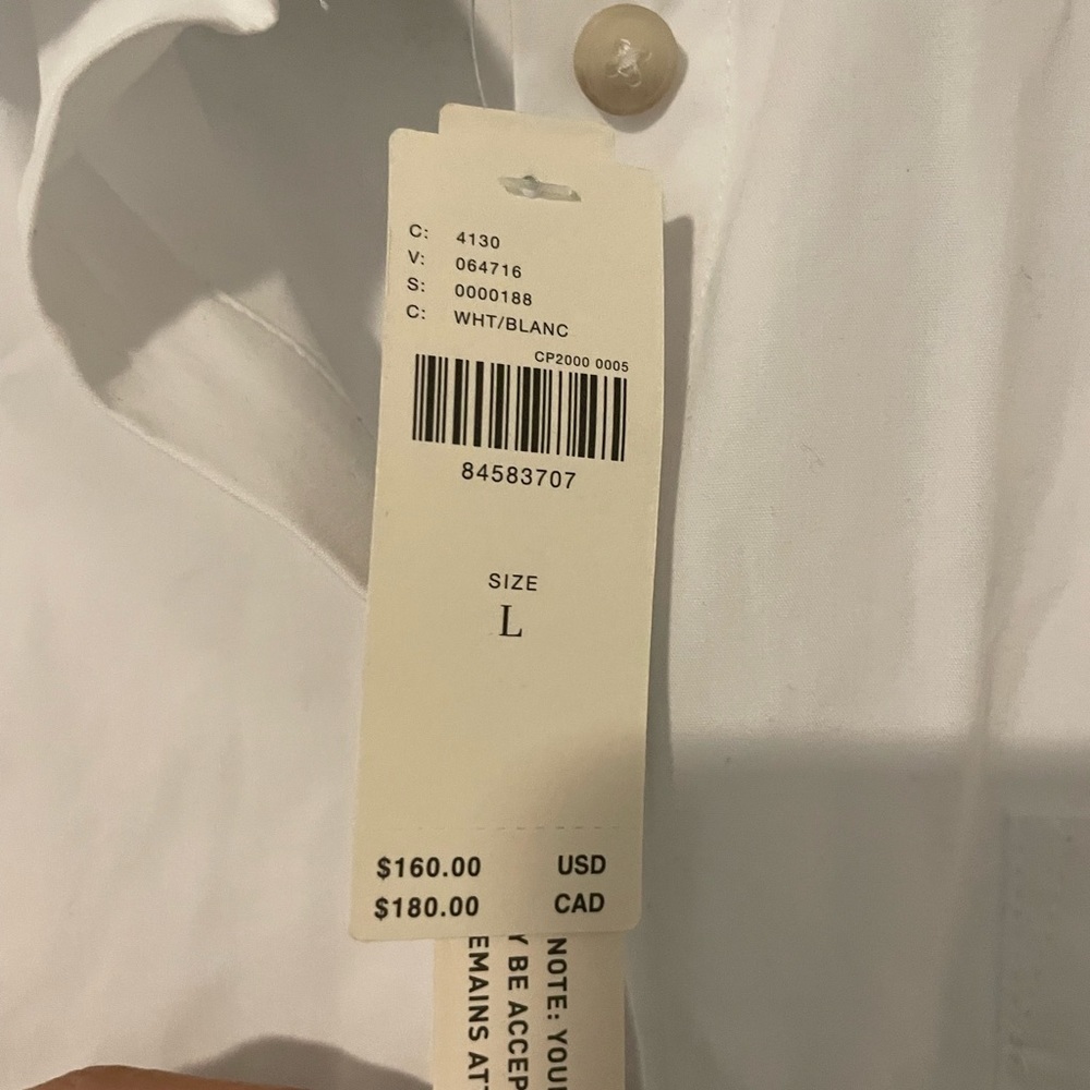 Anthropologie Women's White Maeve Lace-Hem Smock Mini Shirt Dress L Size‎ NWT - Picture 5 of 8